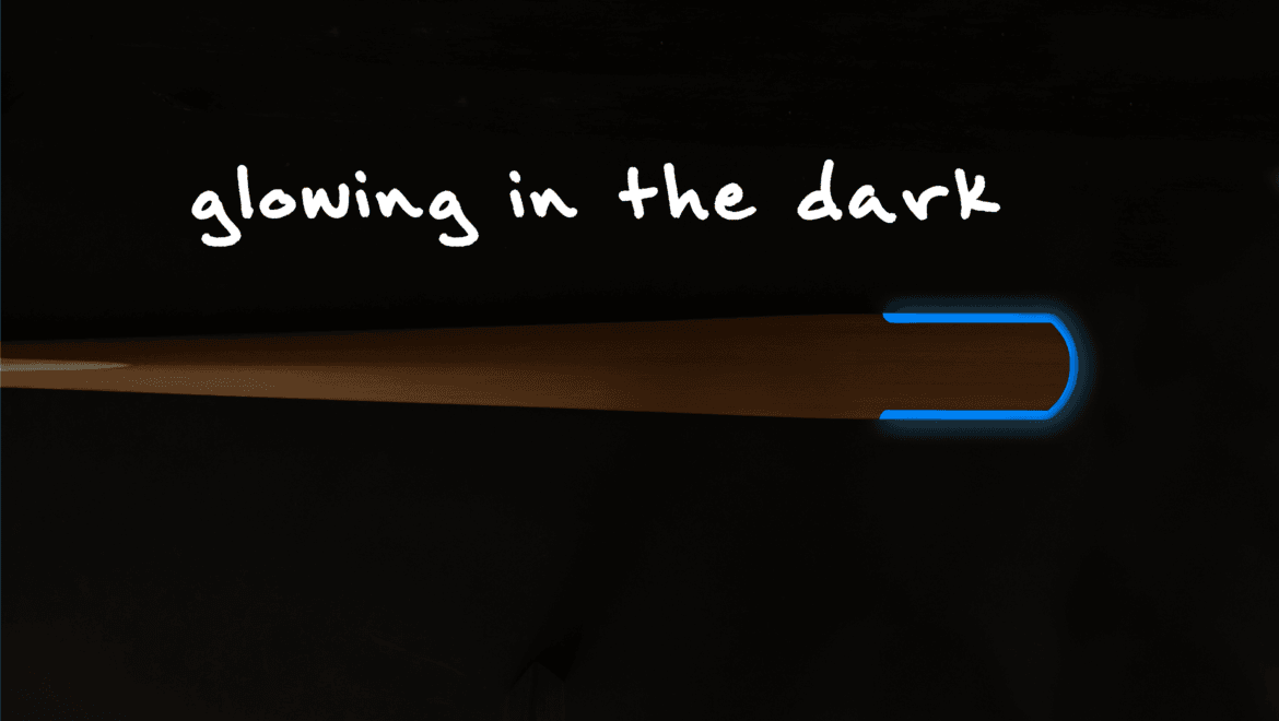 glowing in the dark greenland kayak paddle